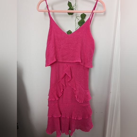 Hot Pink flirty dress - Picture 2 of 6
